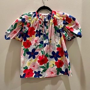 Karlie poplin floral top